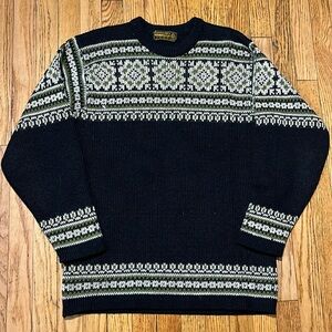 Nordstrikk Fair Isle Pullover New Wool Sweater Made In Norway